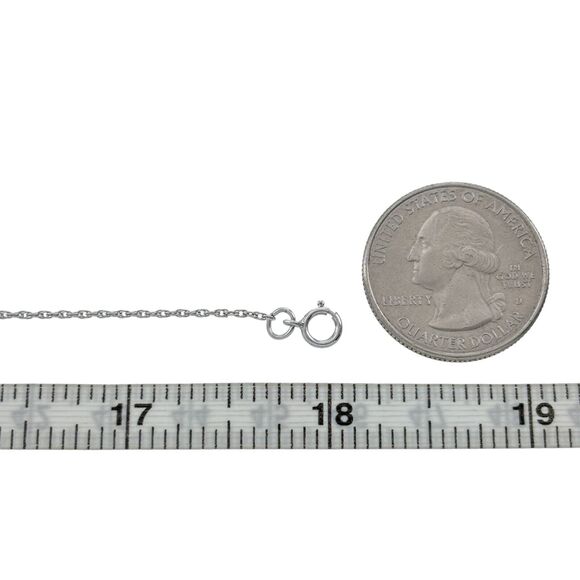 Vintage Sterling Silver 925 1mm Rope Chain Necklace 18" - Picture 3 of 3